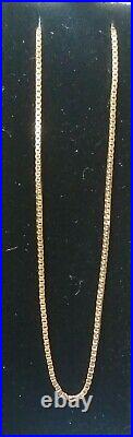 14ct Yellow Gold Necklace Italy 16 Inch 585 Display Box Not Scrap