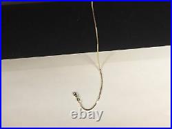 14k Yellow Gold 16 MILANO Snake Pendant Chain Necklace 1.8 gram 1.1 MM MIL010