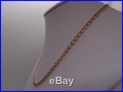 18.5 ins QUALITY HM 1986 GLEAMING 4.1mm wide 9ct GOLD CURB CHAIN NECKLACE 14.1g