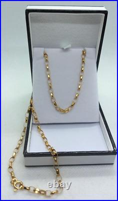 18 9ct Gold Oval Belcher Chain 5.1 Grams