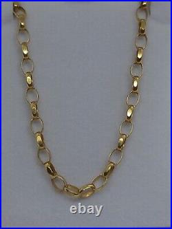 18 9ct Gold Oval Belcher Chain 5.1 Grams