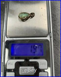 18ct Gold & Solid Black Opal Pendant On 9ct Gold Chain Last Reduction