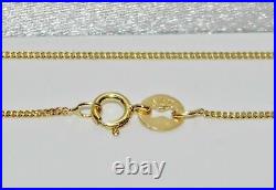 18ct Yellow Gold 18 inch CURB Chain / Necklace UK Hallmarked