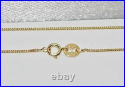 18ct Yellow Gold 18 inch CURB Chain / Necklace UK Hallmarked