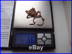 19in 2mm round links VICTORIAN DIAMOND CUT 9ct GOLD BELCHER CHAIN NECKLACE 5.6g