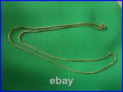 20 Gold Rectangular Box Chain, 1mm wide, weighs 4gm