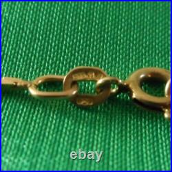 20 Gold Rectangular Box Chain, 1mm wide, weighs 4gm