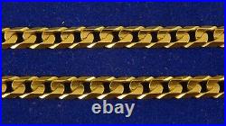 20 MENS 9ct Gold CURB CHAIN NECKLACE 24.4gr Hm 1988 5mm link RRP £1465 code 4ww