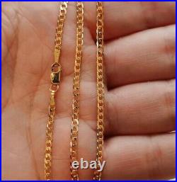 20 Solid 9ct Gold Curb Chain Necklace 20 Inches Fully UK Hallmarked