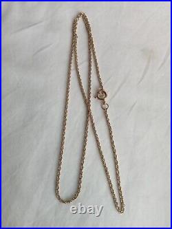 21 9ct gold Prince of Wales rope chain necklace 2.94 grams 1988 London HM