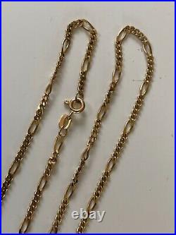 24 Inches Long Strong Vintage 9ct Gold Chain Necklace Unusual Link Design