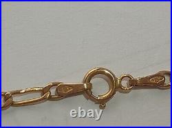 2X Attractive 9ct Carat Yellow Gold Figaro Chains 24inch 18inch 3grams