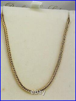 375, 9CT Gold 18 Franco /Foxtail /Wheat Chain Necklace Hallmarked 7+g