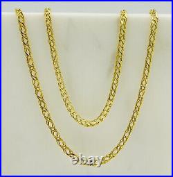 375 9ct Solid Gold 3mm Double Curb Link Chain Necklace 16 18 20 New