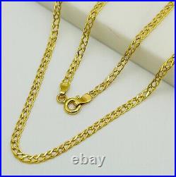 375 9ct Solid Gold 3mm Double Curb Link Chain Necklace 16 18 20 New