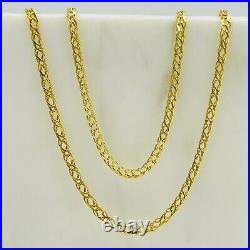 375 9ct Solid Gold 3mm Double Curb Link Chain Necklace 16 18 20 New