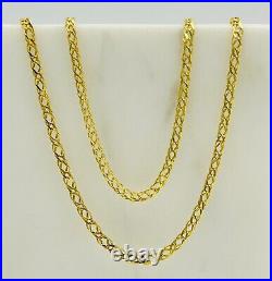 375 9ct Solid Gold 3mm Double Curb Link Chain Necklace 16 18 20 New