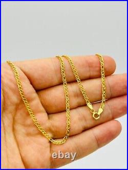 375 9ct Solid Gold 3mm Double Curb Link Chain Necklace 16 18 20 New