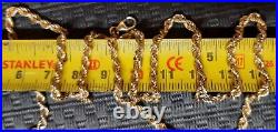 375 9ct Solid Gold Rope Necklace 20.5 4.97 Grams