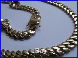 375 9ct Solid Heavy Yellow Gold Cuban Chain Fully Hallmarked 30