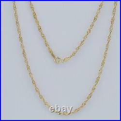 375 9ct Yellow Gold 3mm Singapore Link Chain Brand New 16 18 20 22 24