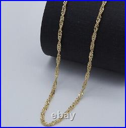 375 9ct Yellow Gold 3mm Singapore Link Chain Brand New 16 18 20 22 24