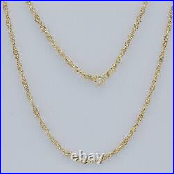 375 9ct Yellow Gold 3mm Singapore Link Chain Brand New 16 18 20 22 24