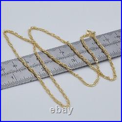 375 9ct Yellow Gold 3mm Singapore Link Chain Brand New 16 18 20 22 24