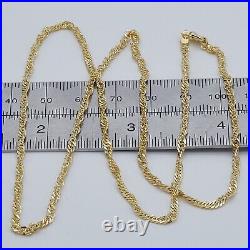 375 9ct Yellow Gold 3mm Singapore Link Chain Brand New 16 18 20 22 24