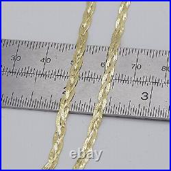 375 9ct Yellow Gold Women 4mm Knitted Snake Chain 16 17 18 Brand New