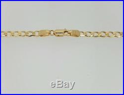 375 9ct solid Yellow Gold Curb Link Necklace 16 30 Fully Hallmarked -3.7mm