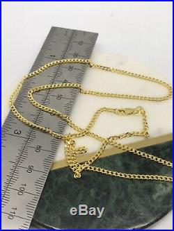 3mm 9ct Yellow Gold Curb Link Chain Necklace 18 20 22 Brand NEW