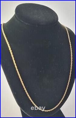 4408 Vintage 9ct Gold Double Link Necklace/ Chain (44cm)- lovely condition