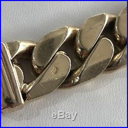 4oz+ 9ct Gold Curb Bracelet 128.47g 9 inches