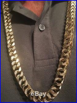 9 Ct Gold Franco Chain Iced Out
