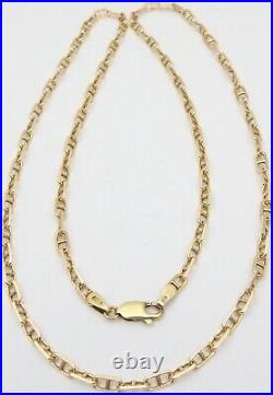 9 carat solid yellow gold chain link fancy link necklace 20.5 inch long 8.5 gram