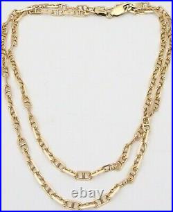 9 carat solid yellow gold chain link fancy link necklace 20.5 inch long 8.5 gram