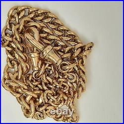 9 ct carat Rose gold fob watch chain 30g 17.5 rare jewellery hallmarked R55