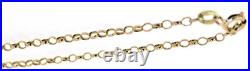 9 ct gold chain belcher 18 inch light red small oval fine solid links hallmarked