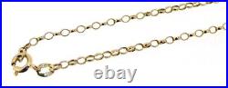 9 ct gold chain belcher 18 inch light red small oval fine solid links hallmarked