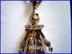9 ct gold clown pendant and chain