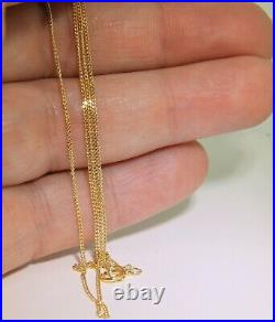 9CT GOLD CHAIN 18 inch SOLID CLOSE CURB 9 CARAT YELLOW GOLD 18 inch Necklace