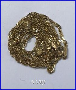 9CT GOLD CHAIN NECKLACE 20 SOLID 9 CARAT GOLD HALLMARKED Weight 1.8g