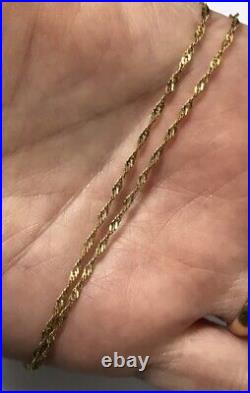 9CT GOLD CHAIN NECKLACE 20 SOLID 9 CARAT GOLD HALLMARKED Weight 1.8g