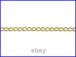 9CT GOLD CURB CHAIN 0.5mm 0.7mm 1.5mm SOLID GOLD LINK NECKLACE 16 18 20 Inch 375