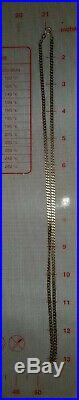 9CT GOLD FLAT CURB LINK CHAIN NECKLACE 24 inches