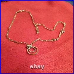 9CT GOLD HALLMARKED NECKLACE WITH 9ct PENDANT 3.3 Grams 18. Inch Chain