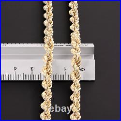 9CT GOLD & SILVER 5mm SOLID ROPE CHAIN 30 inch Men's or Ladies