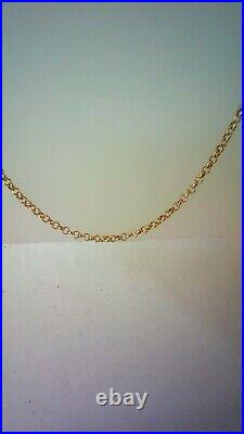 9CT Gold Long, Small Linked Belcher Chain 31 in Length. (D)