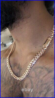 9CT ROSE GOLD HEAVY SOLID CUBAN CHAIN 20 inch Men's or Ladies Custom Hidden Clap